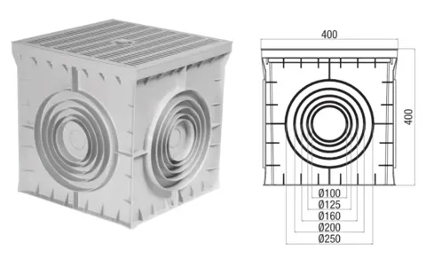 Termoplastik Yeraltı Buat ve Rögar Kapakları 40x40x40