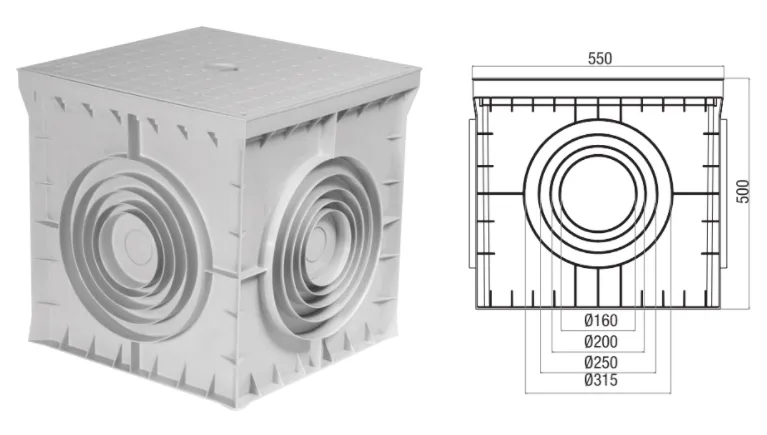 Termoplastik Yeraltı Buat ve Rögar Kapakları 55x55x50