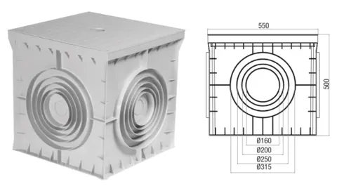 Termoplastik Yeraltı Buat ve Rögar Kapakları 55x55x50